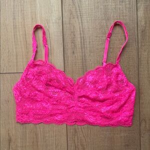 Cosabella Lace Bralette - Bright Fuchsia Pink size medium adjustable straps
